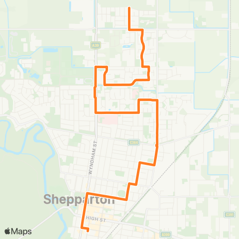 Victoria Regional Bus Sale Via Reeve Street map