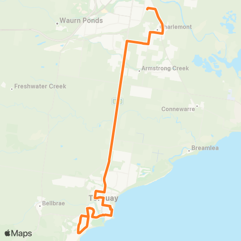 Victoria Regional Bus Eaglehawk - Bendigo Via Arnold St map