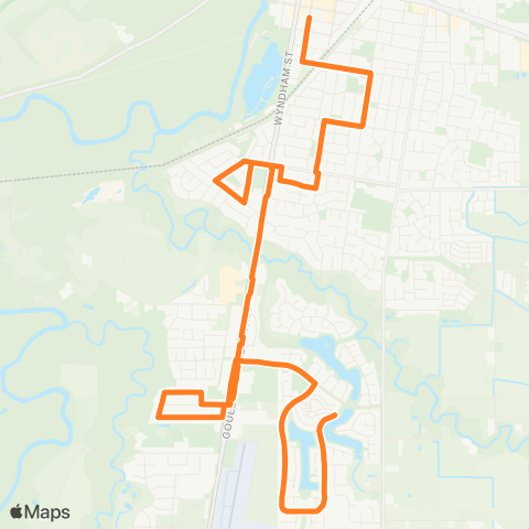 Victoria Regional Bus Moe - Traralgon Via Morwell map