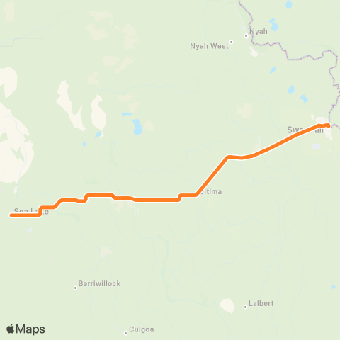 Victoria Regional Bus Swan Hill - Sea Lk Via Lk Boga or Ultima map