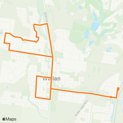 Victoria Regional Bus Wallan Link A Via Wallan Central map