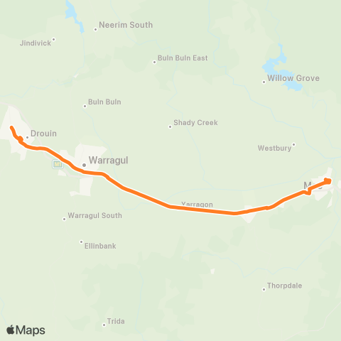 Victoria Regional Bus Moe Bus Interchange Via Moe Bus Interchange map