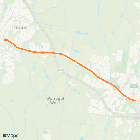 Victoria Regional Bus Drouin Via Drouin Station map