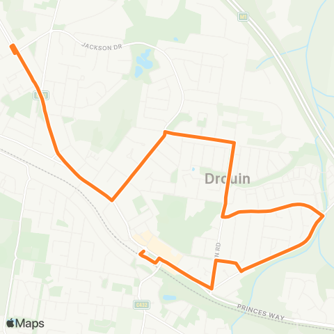 Victoria Regional Bus Drouin North - Drouin Via Drouin North map