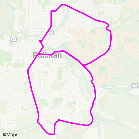 Pullman Transit Loop map