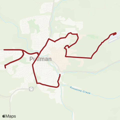 Pullman Transit To Airport map