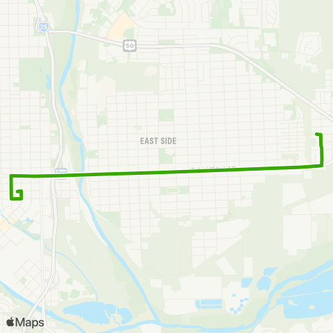 Pueblo Transit Eastside map