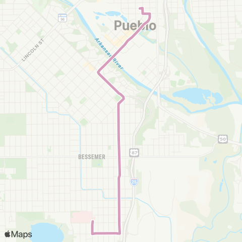 Pueblo Transit Bessemer map