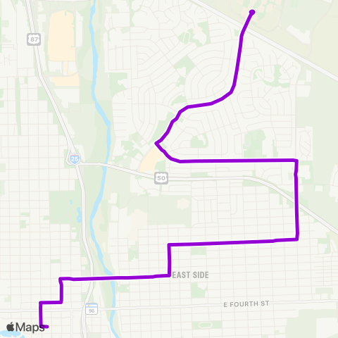 Pueblo Transit University map