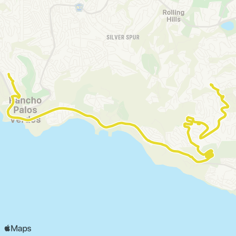 PVPTA Rancho Palos Verdes P&R - Miraleste Plaza map