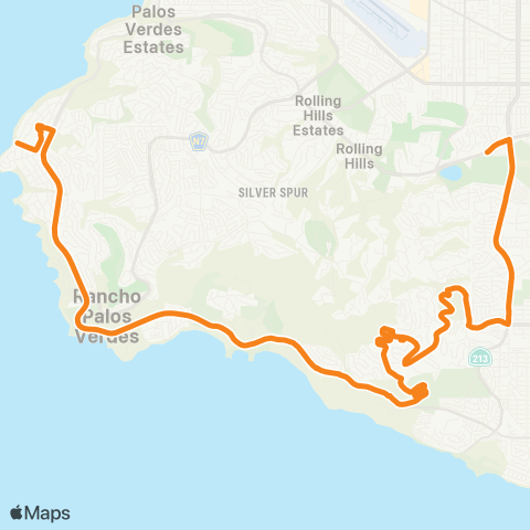 PVPTA Palos Verdes Reservoir - Paseo del Mar map