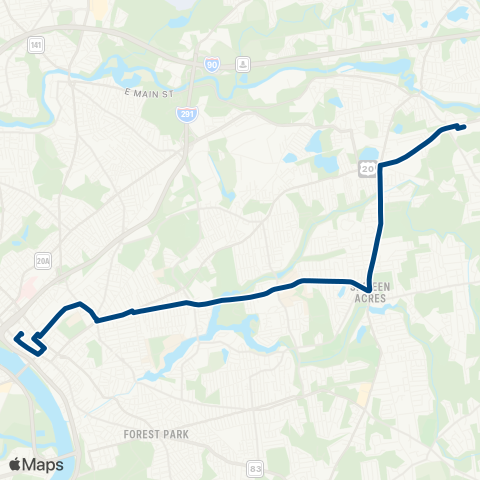 PVTA Wilbraham Big Y-Worthington St-Wilbraham Rd map