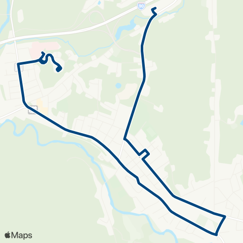 PVTA Palmer Shuttle map