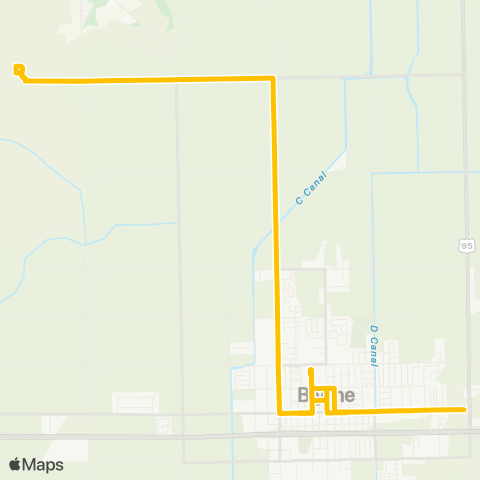 Palo Verde Valley Transit Authority Gold Route map