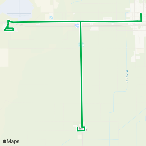 Palo Verde Valley Transit Authority Green Route map