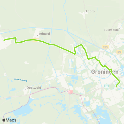 Qbuzz Zuidhorn - Reitdiep - Zernike - UMCG - Europapark map