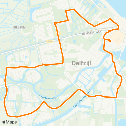 Qbuzz Buurtbus Delfzijl - Delfzijl map