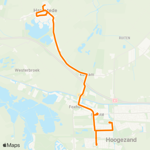 Qbuzz Buurtbus Hoogezand - Harkstede map