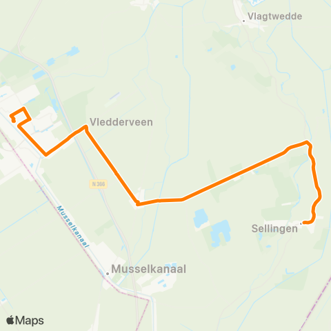 Qbuzz Buurtbus Sellingen - Stadskanaal map