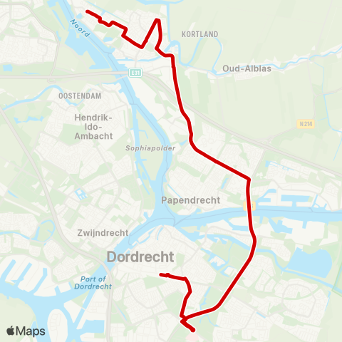 Qbuzz Dordrecht - Papendrecht - Alblasserdam map