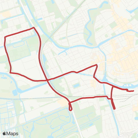 Qbuzz Paddepoel - Vinkhuizen - CS map