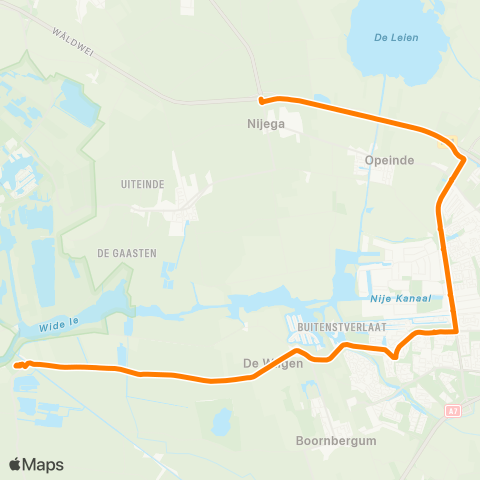 Qbuzz Opstapper De Veenhoop - Nijega map