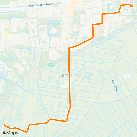 Qbuzz Opstapper Kortehemmen - Drachten Transferium Oost map