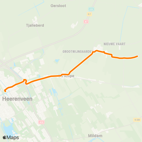 Qbuzz Opstapper  Jonkerslân - Heerenveen map