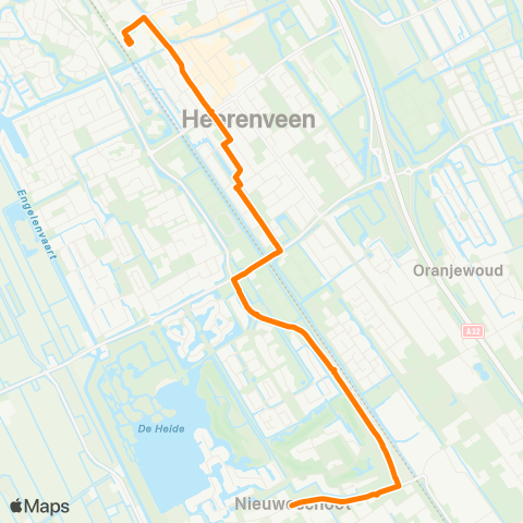 Qbuzz Opstapper Nieuweschoot - Heerenveen map