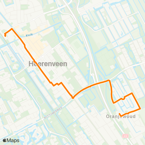 Qbuzz Opstapper Oranjewoud - Heerenveen map