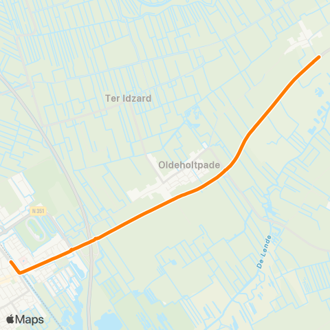 Qbuzz Opstapper Nijeholtpade - Wolvega map