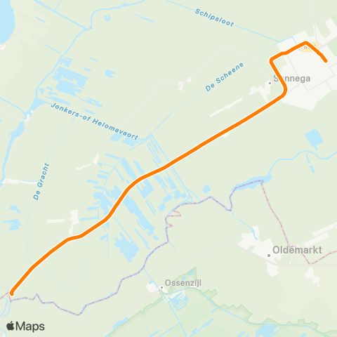 Qbuzz Opstapper Slijkenburg - Wolvega map