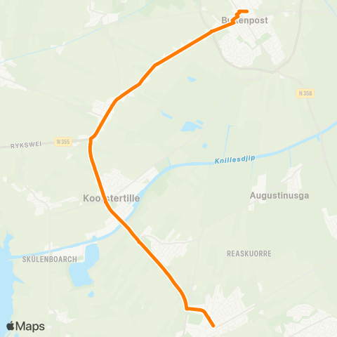 Qbuzz Opstapper Harkema - Buitenpost map