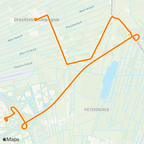 Qbuzz Opstapper Drachtstercompagnie - Drachten Transf. O map