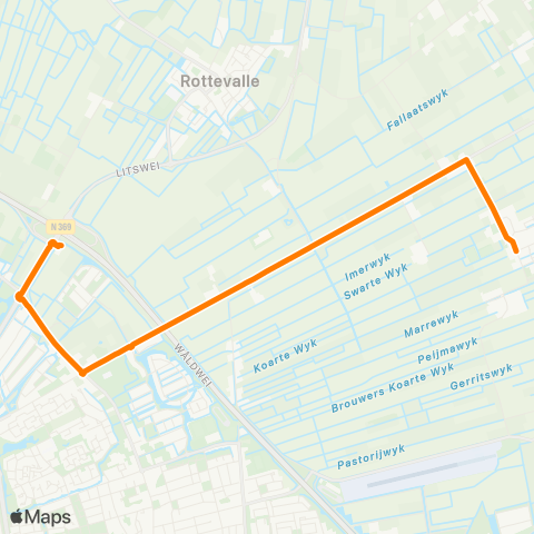 Qbuzz Opstapper Drachtstercompagnie - Drachten Carpool N map