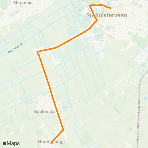 Qbuzz Opstapper Houtigehage - Surhuisterveen map