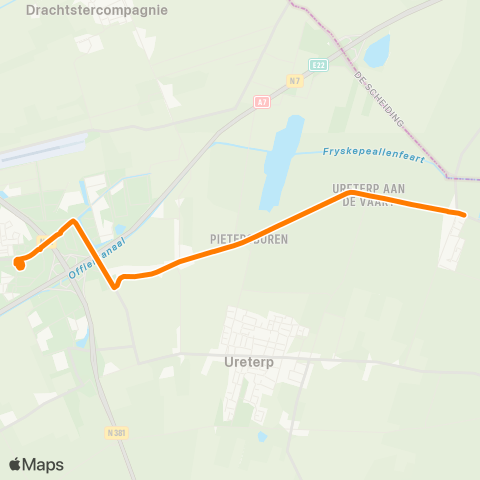 Qbuzz Opstapper Frieschepalen - Drachten Transferium Oost map