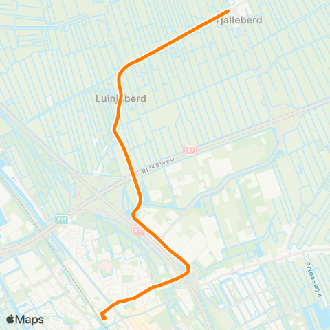 Qbuzz Opstapper Tjalleberd - Heerenveen map