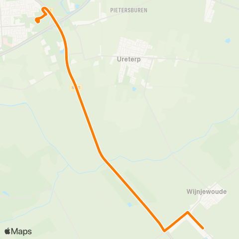 Qbuzz Opstapper Wijnjewoude - Drachten, Transferium Oost map