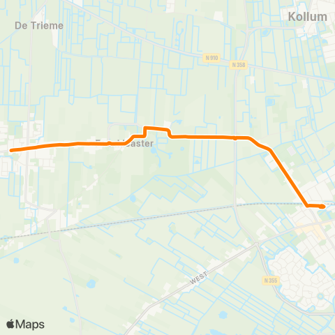 Qbuzz Opstapper Kollumersweach - Buitenpost map