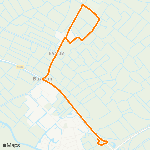 Qbuzz Opstapper Baijum - Winsum map