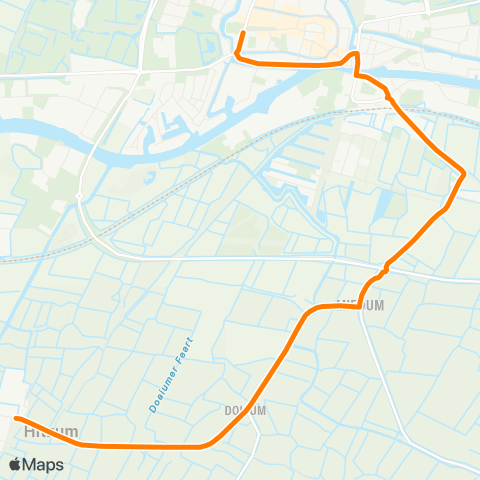 Qbuzz Opstapper Hitzum - Franeker map