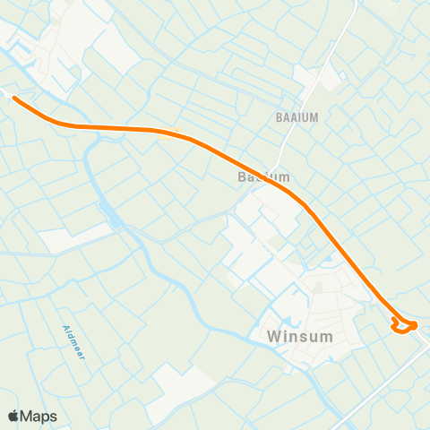 Qbuzz Opstapper Wjelsryp - Winsum map