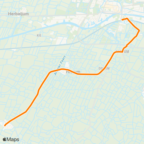 Qbuzz Opstapper Achlum - Franeker map