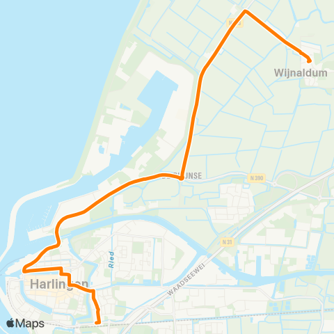 Qbuzz Opstapper Wijnaldum - Harlingen map