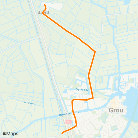 Qbuzz Opstapper Idaerd - Grou map