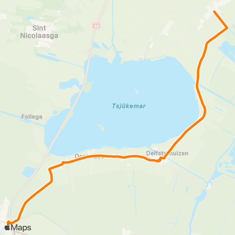 Qbuzz Opstapper Sintjohannesga - Lemmer map