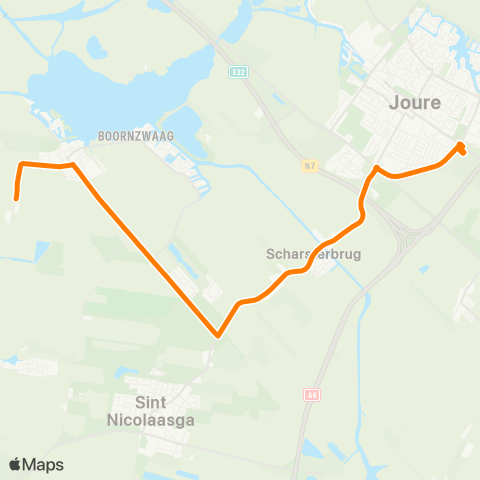 Qbuzz Opstapper Dijken - Joure map