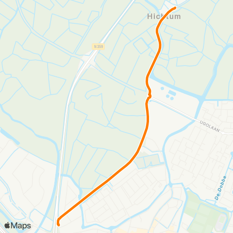 Qbuzz Opstapper Hichtum - Bolsward map