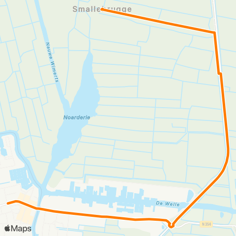 Qbuzz Opstapper Smallebrugge - Woudsend map